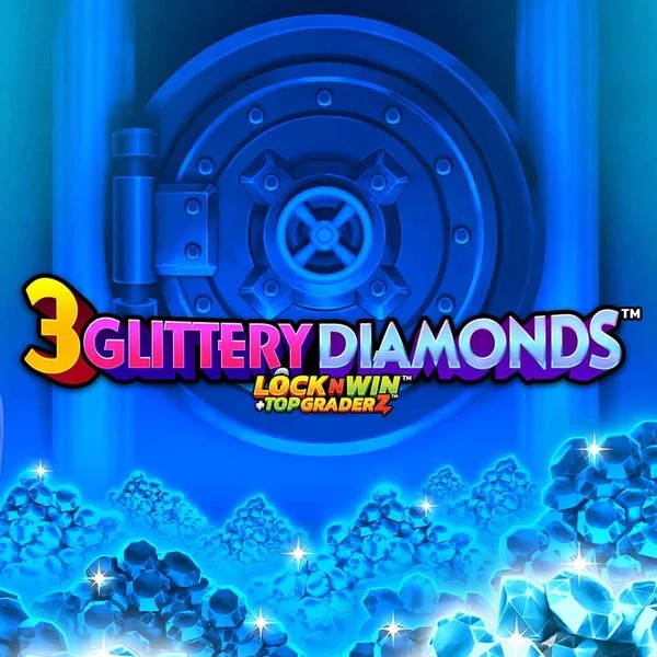 3 Glittery Diamonds logo – Slots by PearFiction Studios at BetOnRed Casino