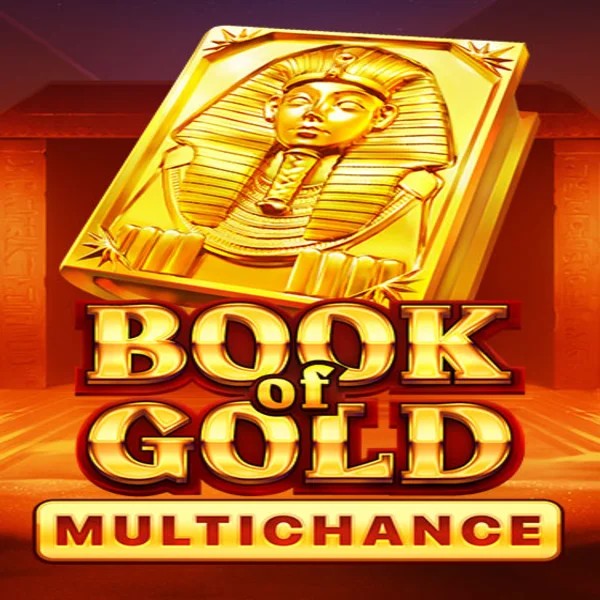 Book of Gold Multichance slot logo by Playson at BetOnRed Casino